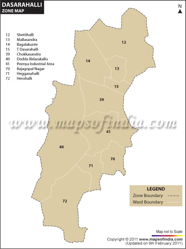 BBMP Zone Wards Map & Area Names Bangalore